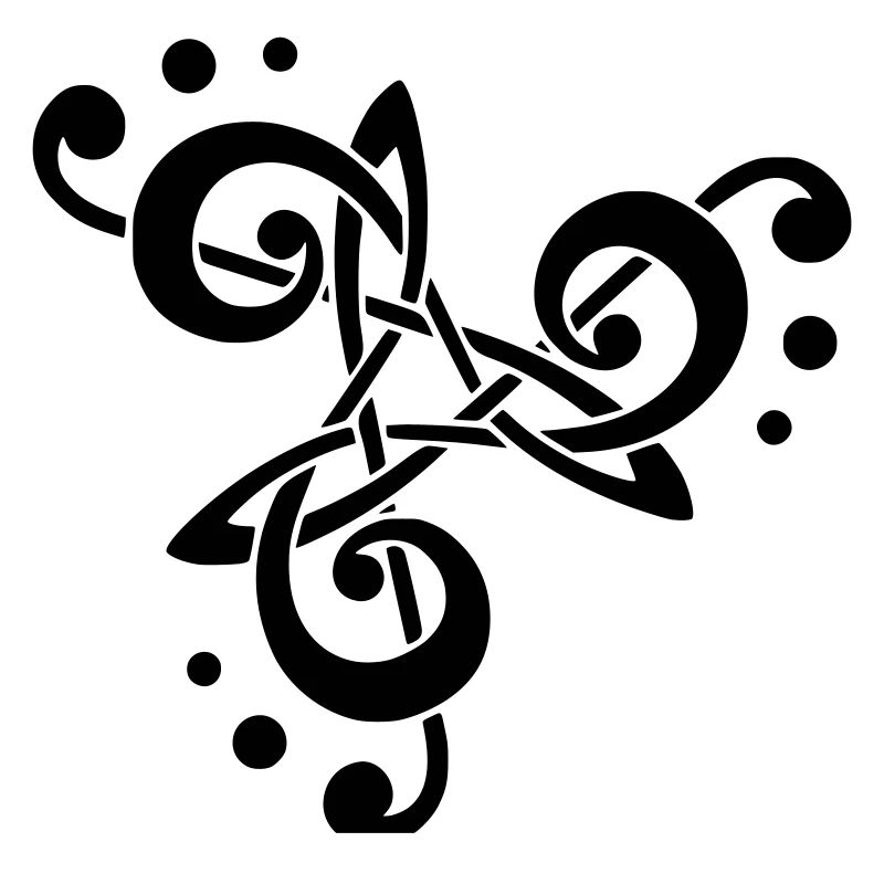 musical note in triskelion