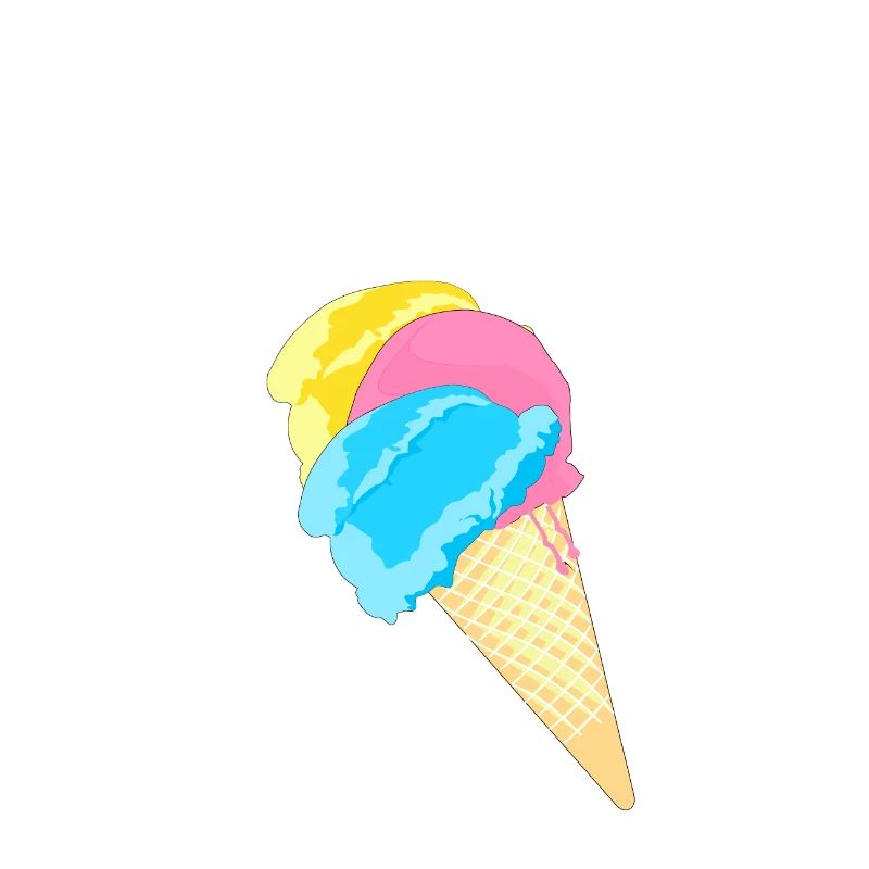 Ice cream cone ice cream cone soft ice cream waffle blasting