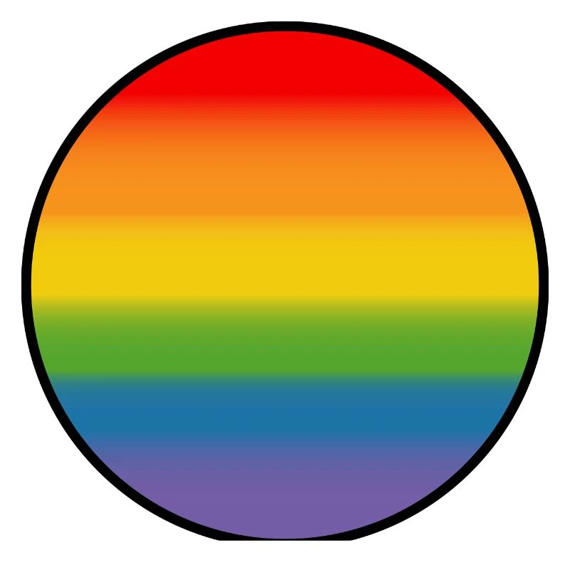 Rainbow Gradient Round white shirt