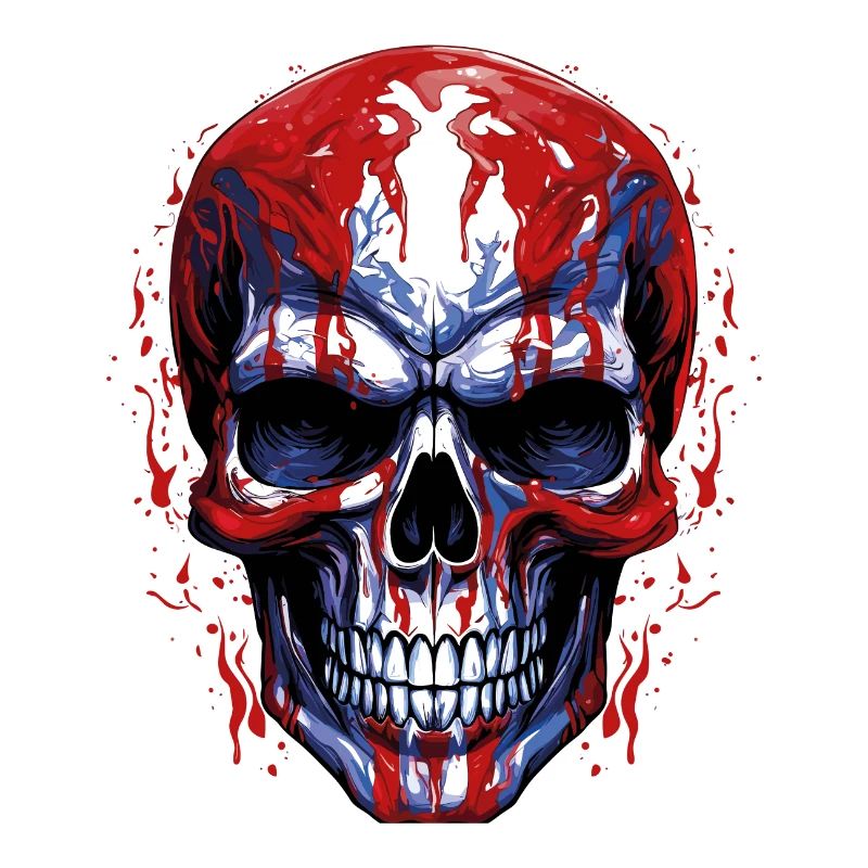 Graphique de crâne de drapeaux