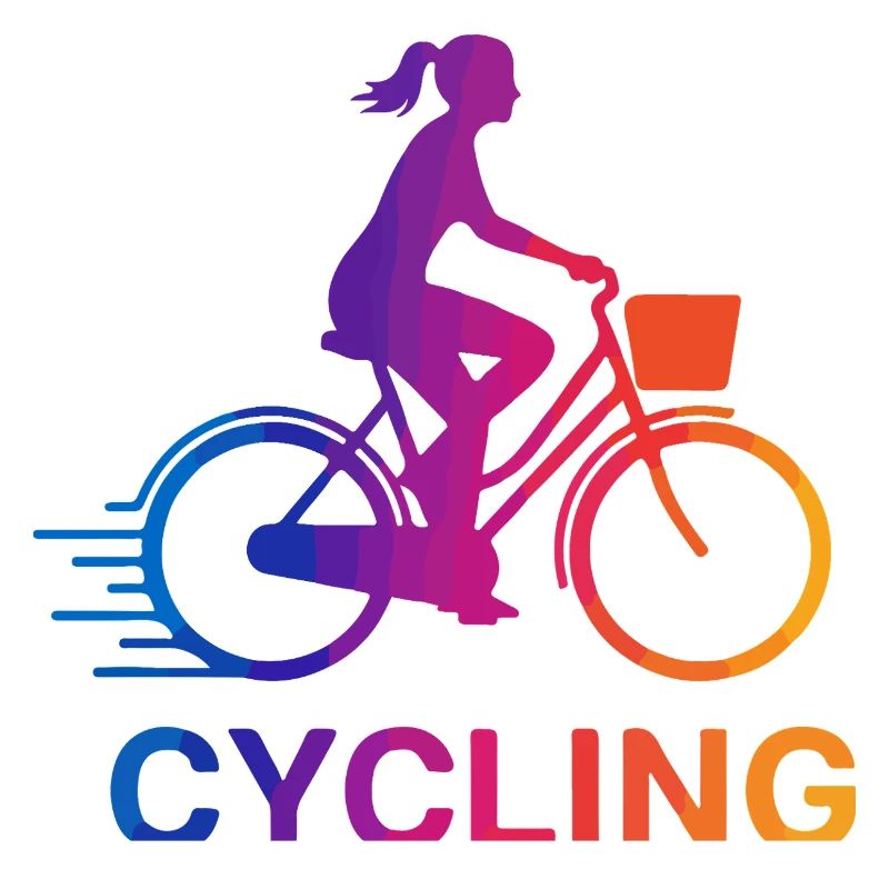 Rainbow Gradient Cyclist