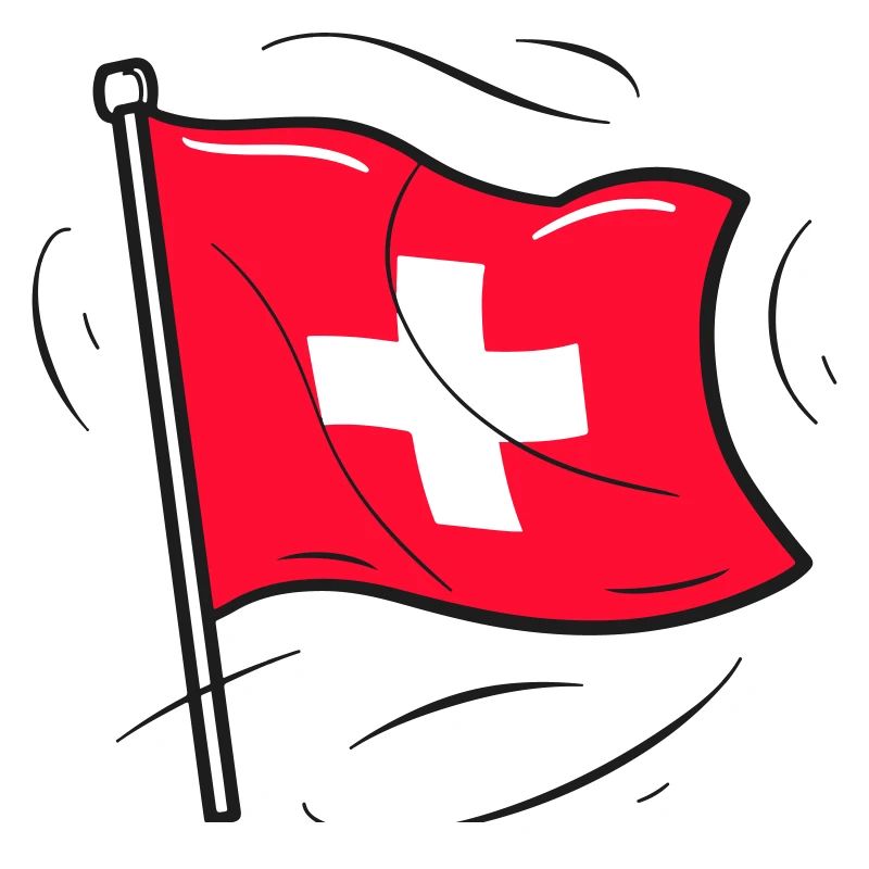 Schweizer Flagge Patriot Design