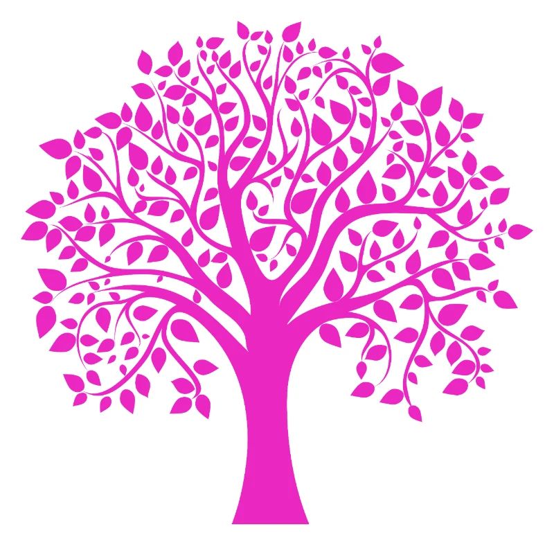 Base Pink Jumbo Tree Print Silhouette