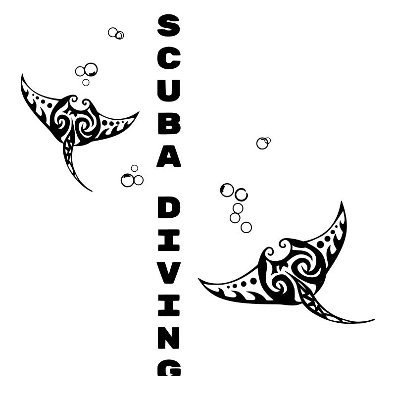 Tauchen – Stammes-Mantarochen-Design
