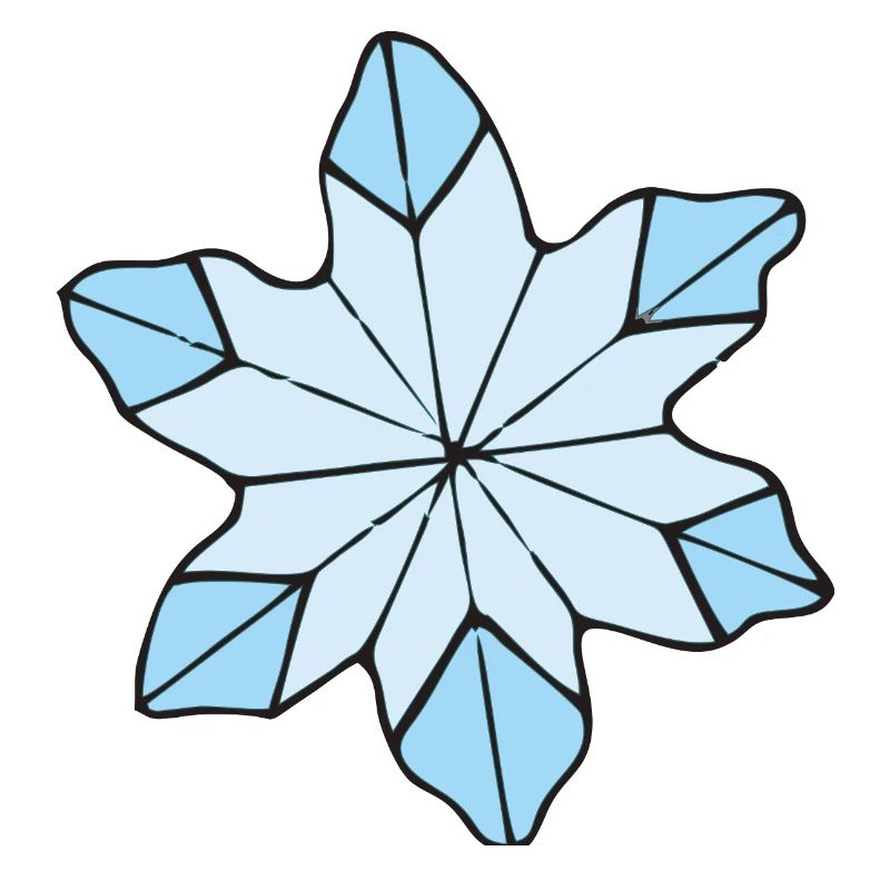 Stilvolle Blaue Eisblume design