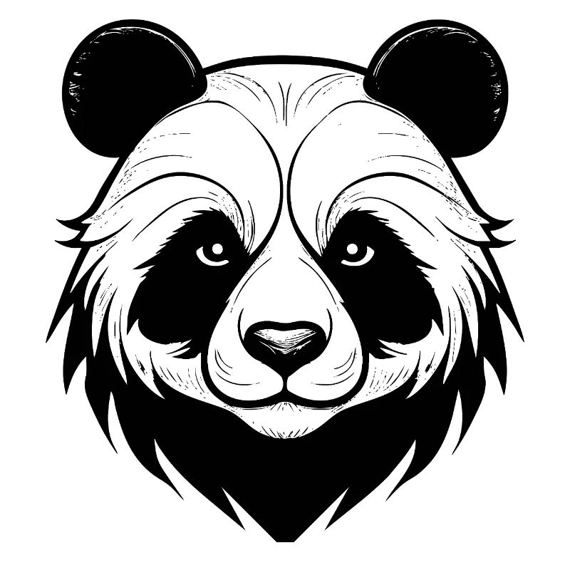 Conception élégante du masque de panda