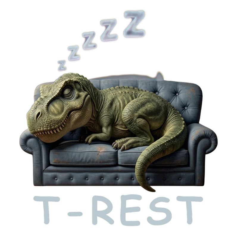 T-Rest Dino auf Sofa