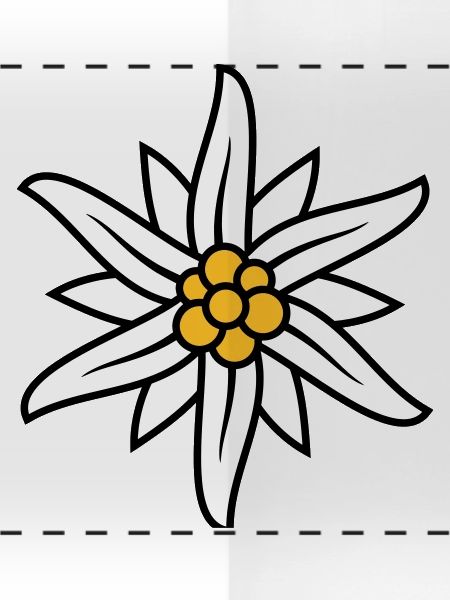 Edelweiss Bergblume Logo
