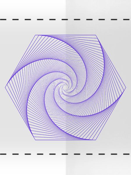 Spirale im hexagonalen Muster