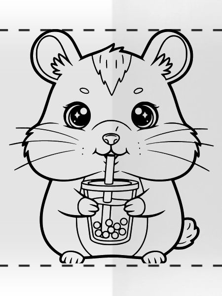 Hamster mit Becher