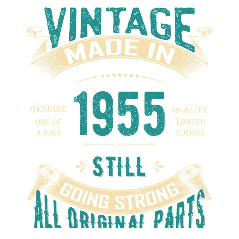 Conception de texte classique vintage de 1955