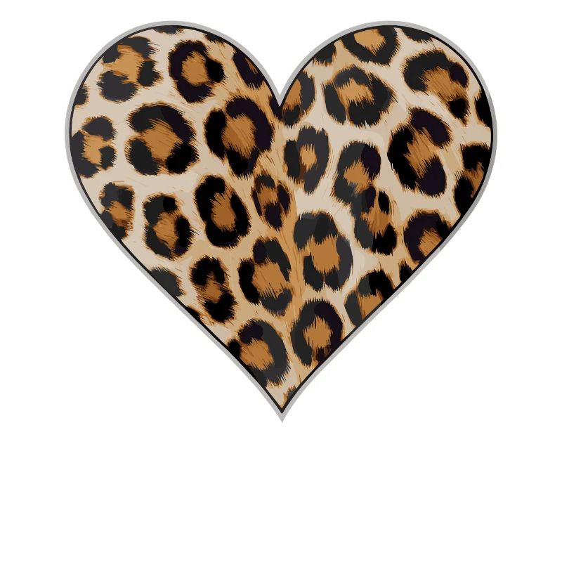 Leopard print heart pattern