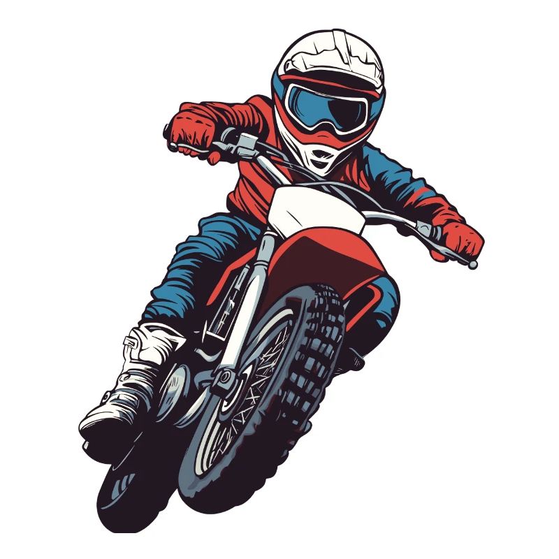 Adrenalinischer Motorradfahrer