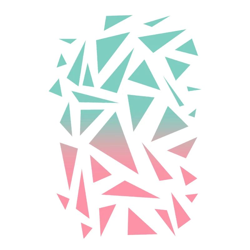 Triangle Pattern - Turquoise Pink