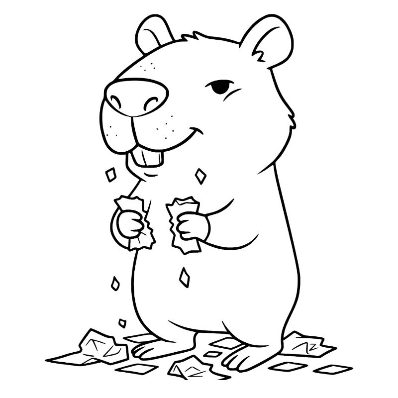Capybara eats homework