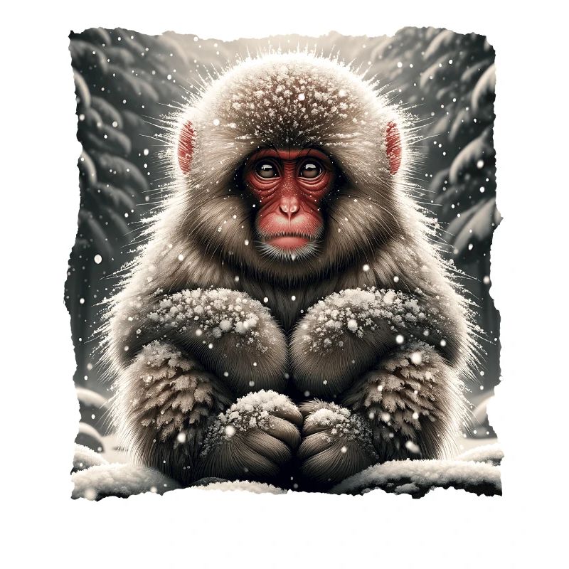 Schneeaffe Snow Monkey