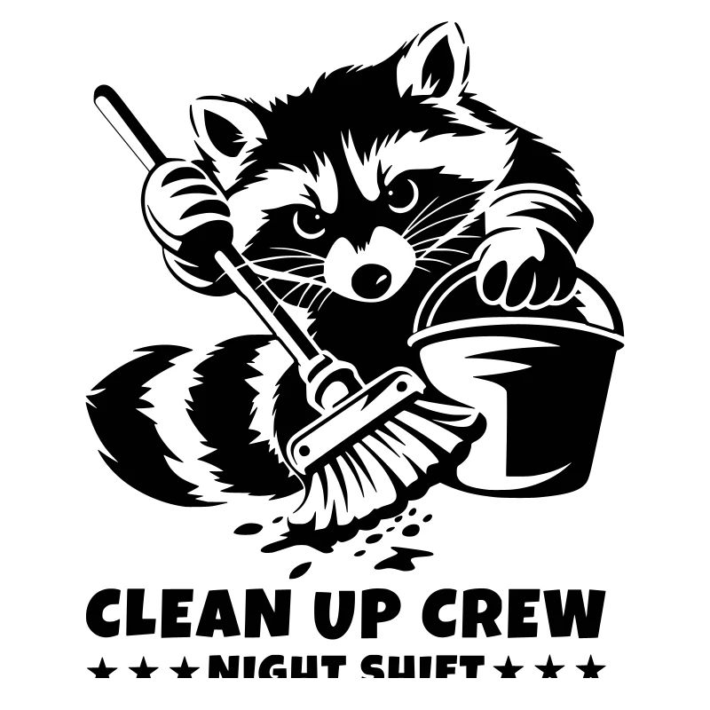 Clean Up Crew – Night Shift Waschbär
