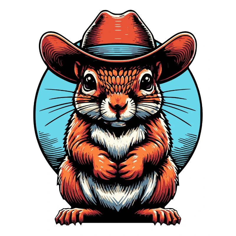 Cowboy-Eichhörnchen Grafik