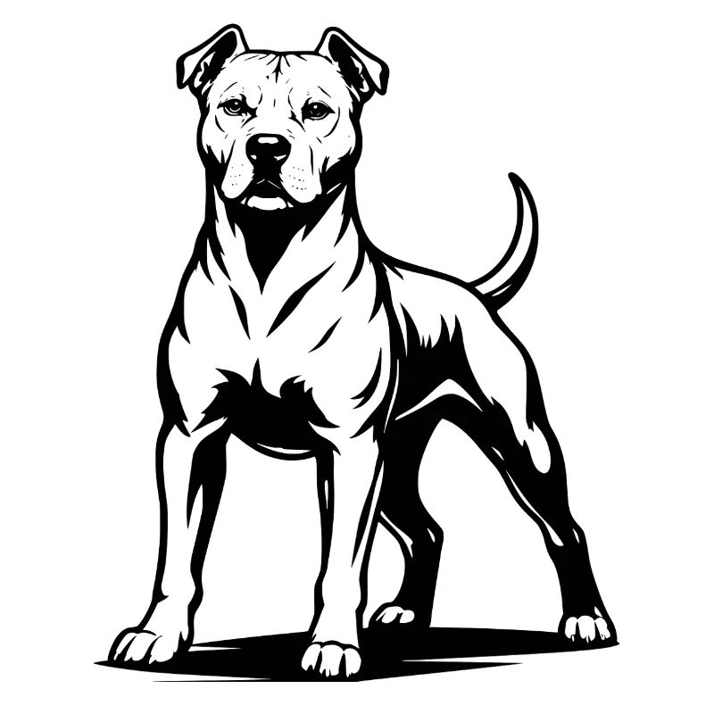 Pitbull in stolzer Pose