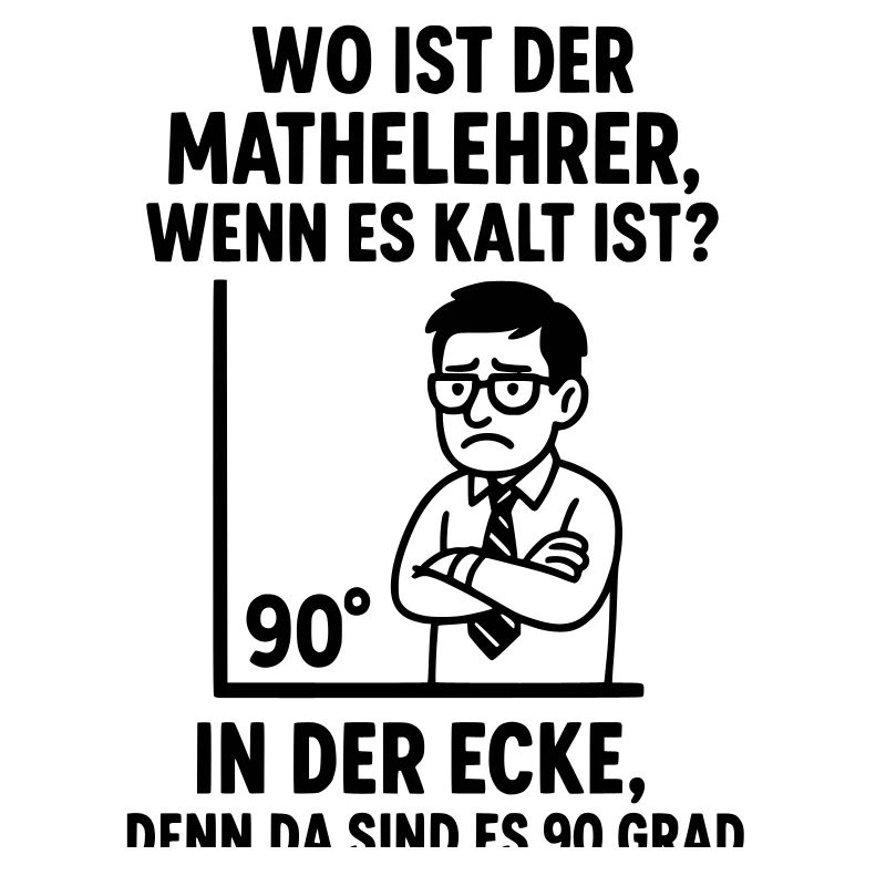 90 Degree Corner Teacher Math Joke