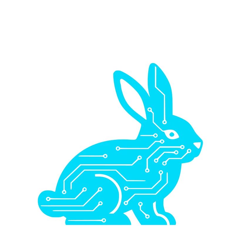 Cyber Rabbit Circuit Board Tech Vector