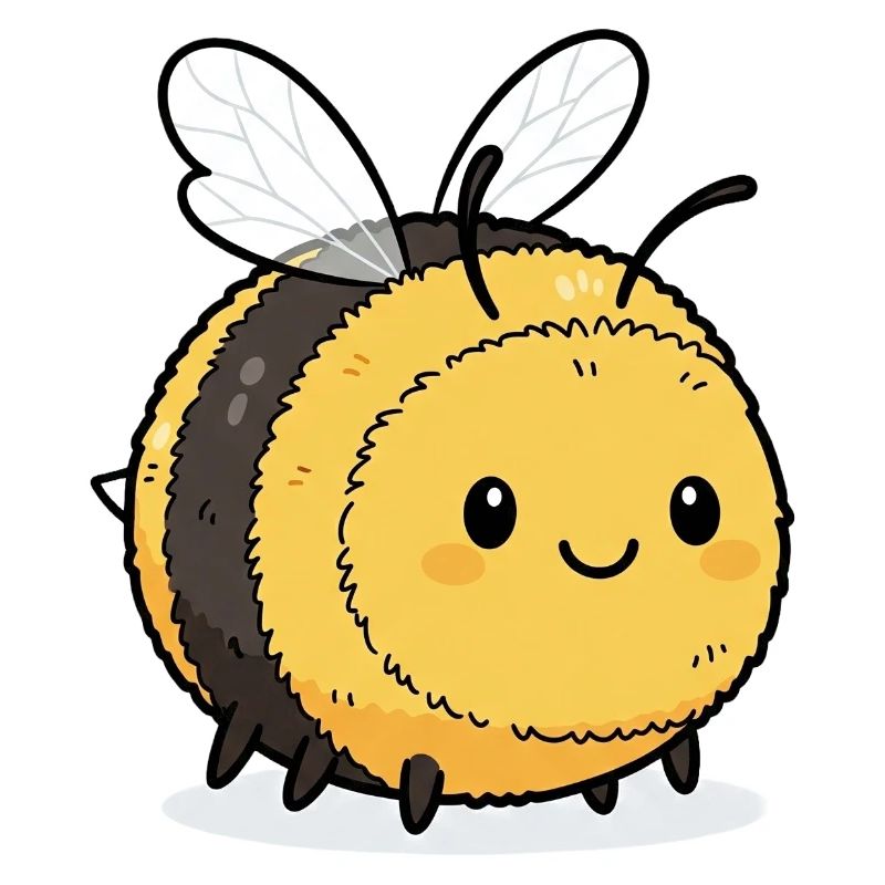 Cute bee illustration
