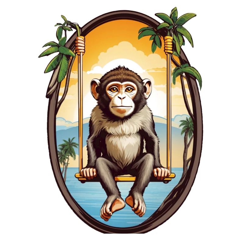 Affe auf Schaukel
