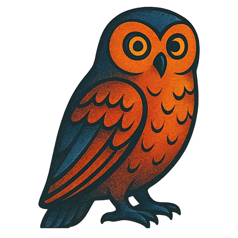 Owl with pattern