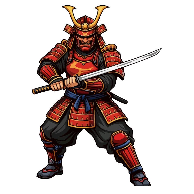 Samurai Krieger in Rot