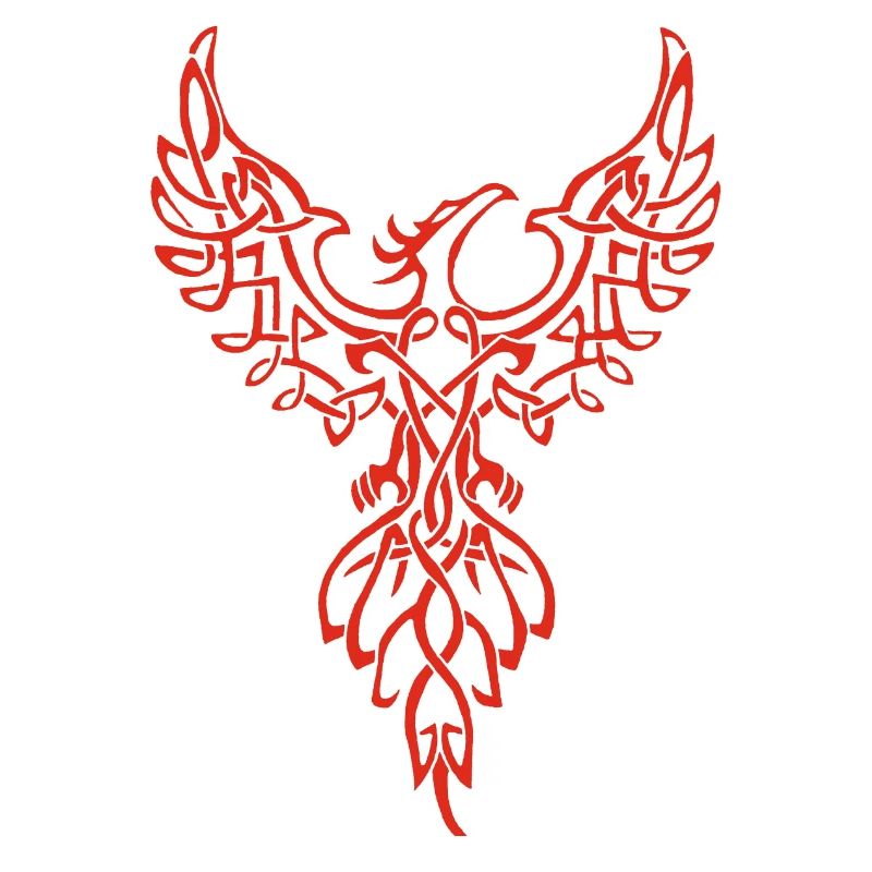 Rotes Phönix-Symbol