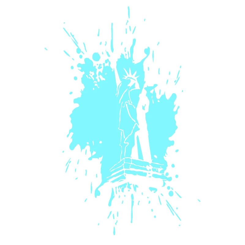 Statue de la Liberté dans une éclaboussure > Vector Graphic