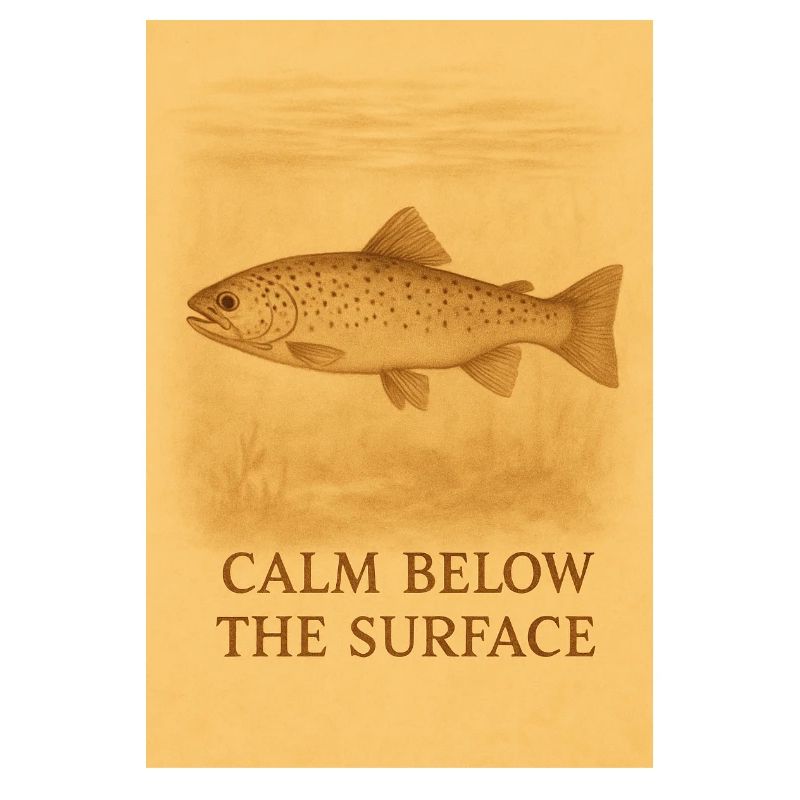 Ruhe unter der Oberfläche – Forellenabdruck