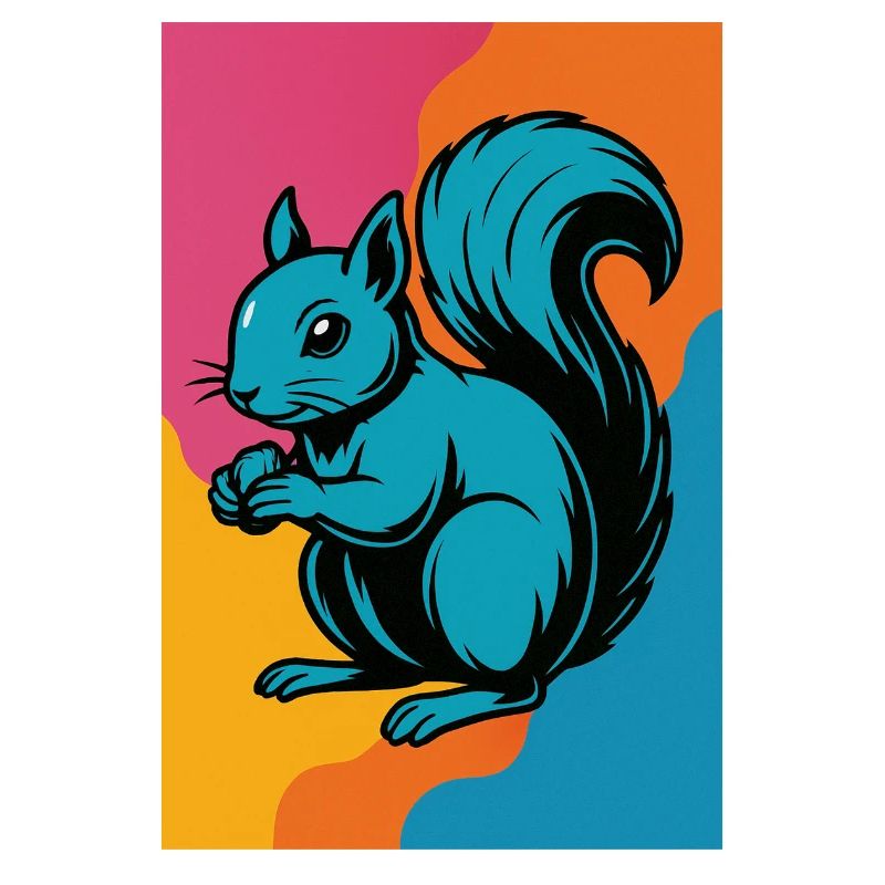 Buntes Eichhörnchen Pop Art
