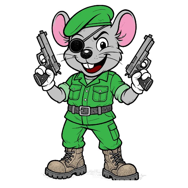 Bewaffneter Maus-Ranger