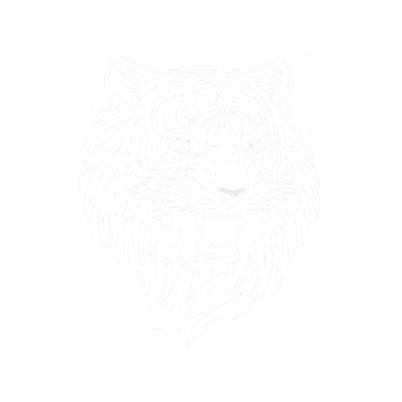 Tiger head in minimalist vector style