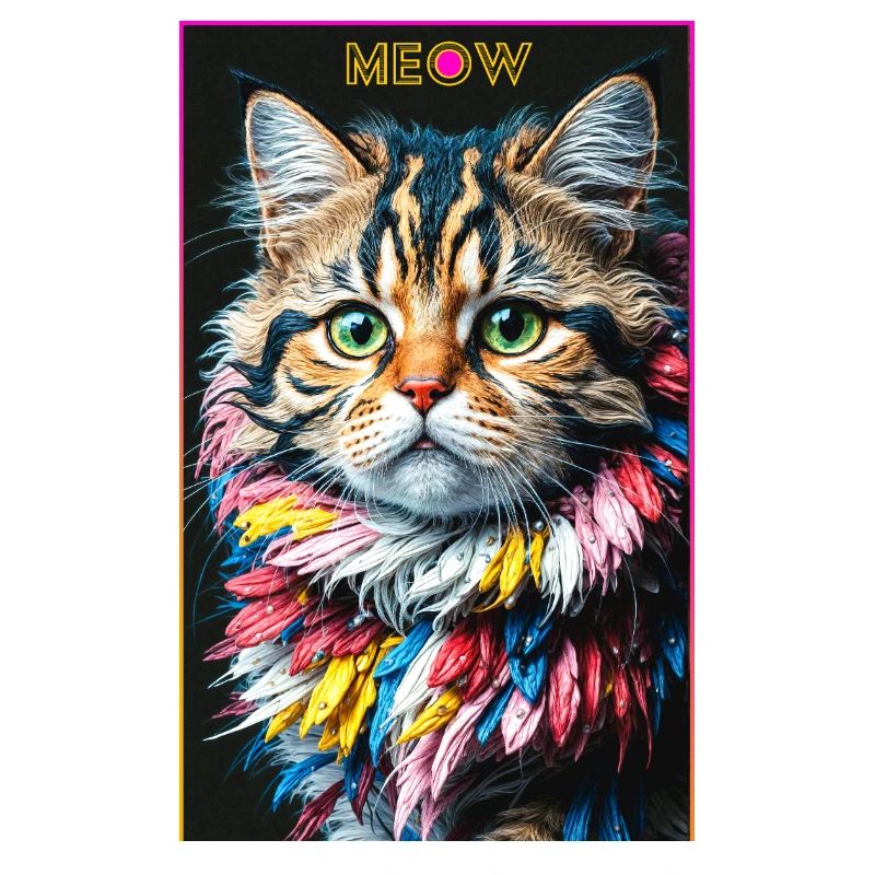 Kunstvolle Katze