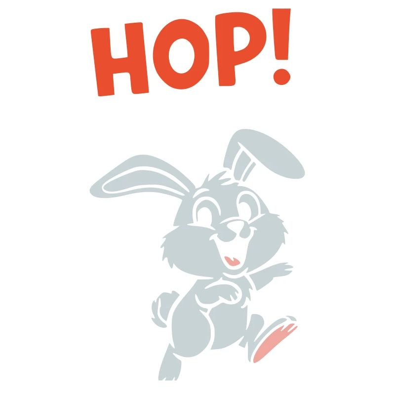 HOP! Bunny Jumping Comic Action Vector