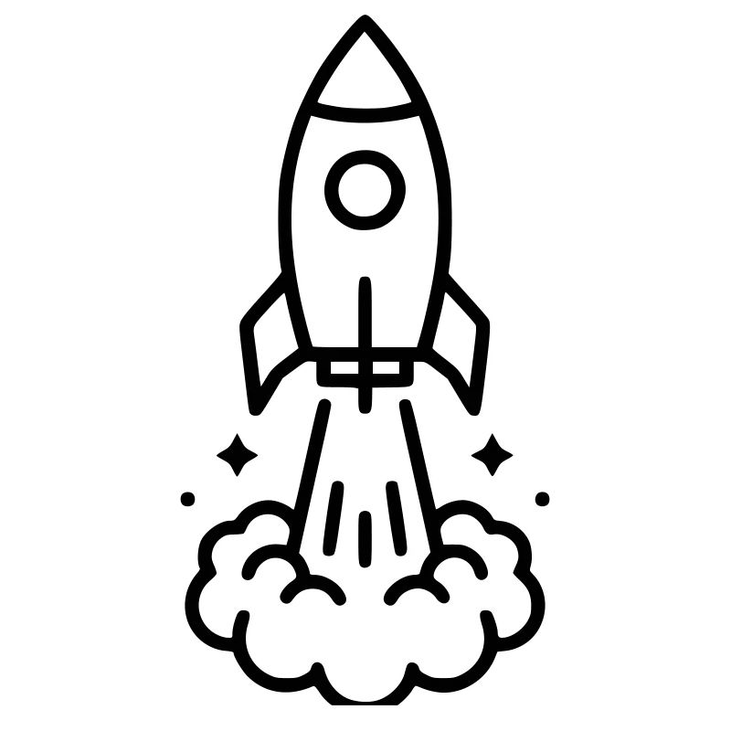 Rocket Launch Space Icon