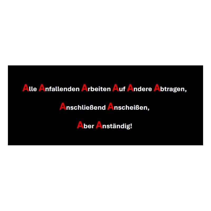 10 A's der Arbeit