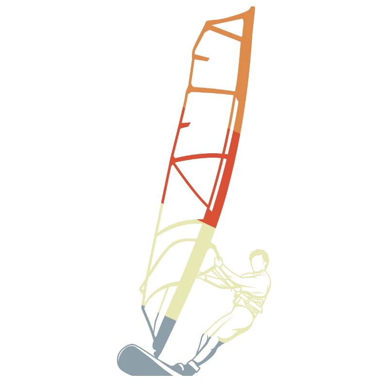 Funny windsurfer boy