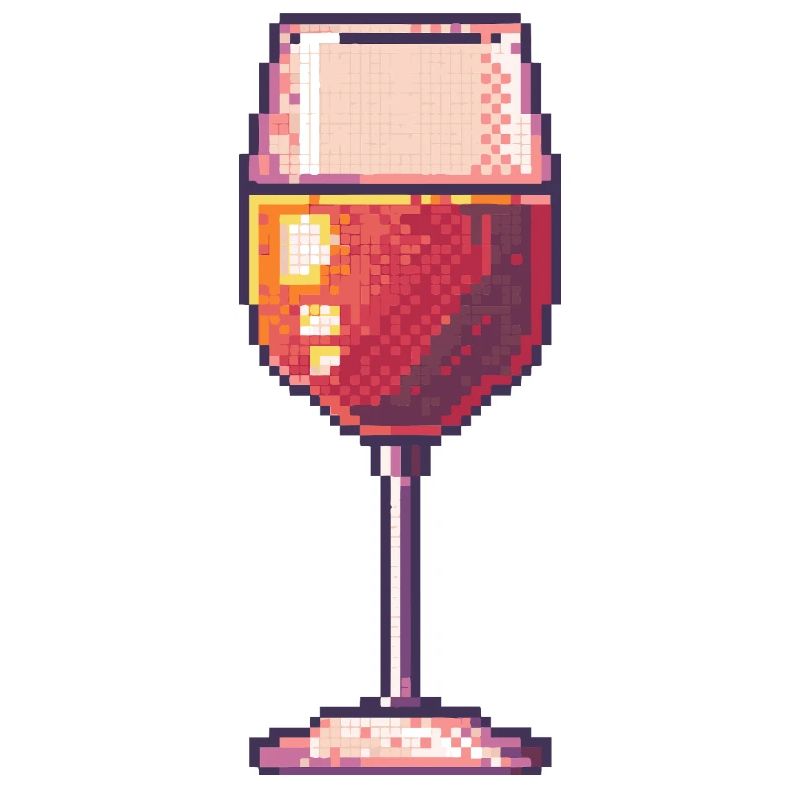 Pixel Weinglas Retro