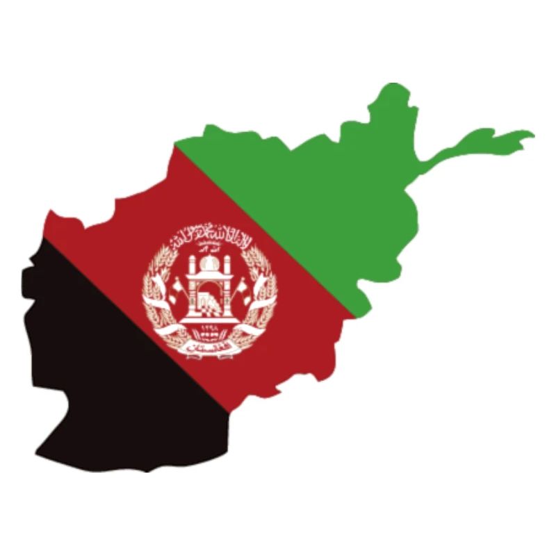 Afghanistan Map Flag
