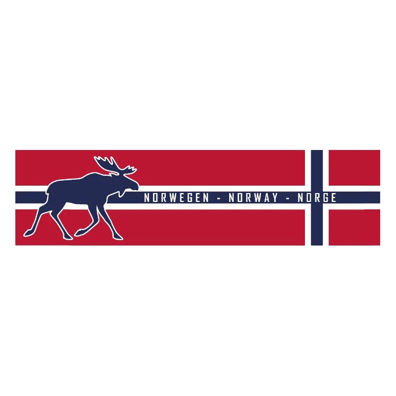 Norge - Norway - Norway - Flag - Moose left