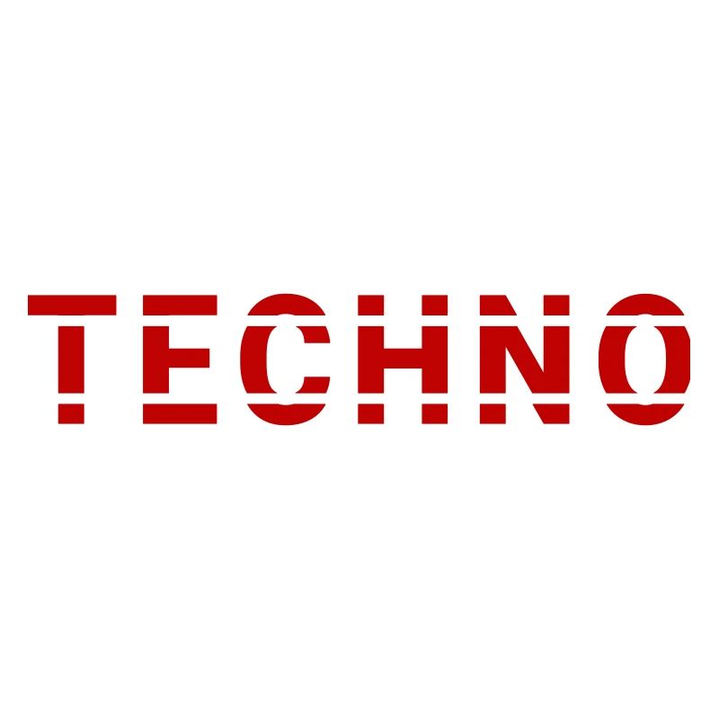 Techno lettering design for ravers and electro