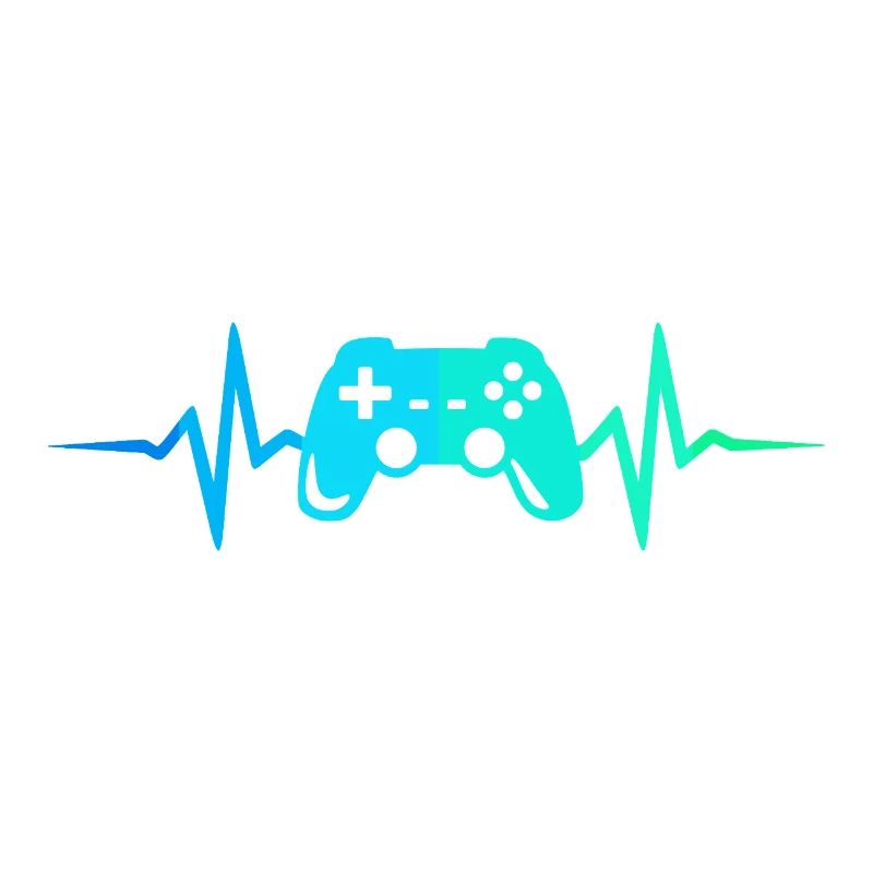 Gamer Herzschlag Gaming Controller Gamepad Zocker
