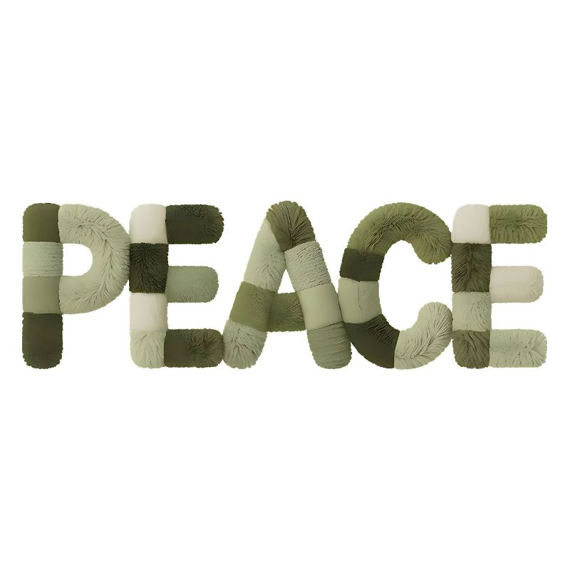 Modern Patchwork Peace Style Sticker