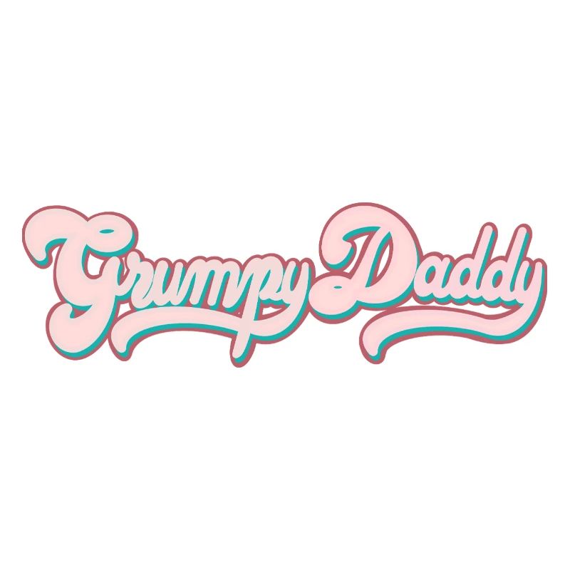 Grumpy Daddy Retro Script - Farbe "Sports Bra"