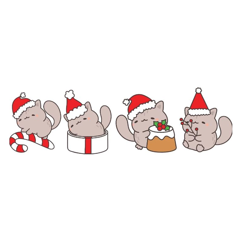 Chat à Noël