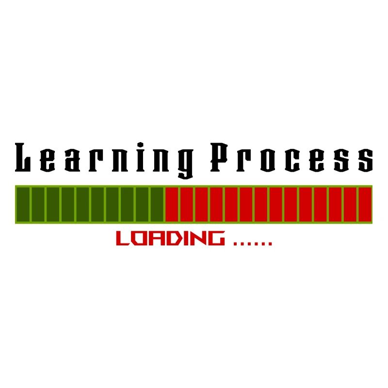 Learning Process Loading white shirt