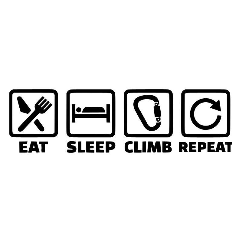 Eat Sleep Climb Repeat – Klettern & Bouldern
